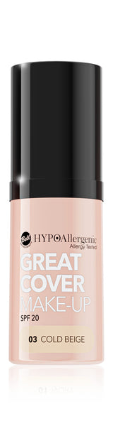 Base de maquillaje hipoalergénica Great Cover SPF20 Tono 03 Cold Beige - BELL HYPO