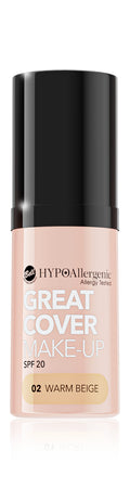 Base de maquillaje hipoalergénica Great Cover SPF20 Tono 02 Warm Beige - BELL HYPO