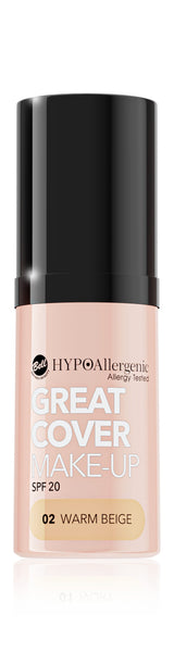 Base de maquillaje hipoalergénica Great Cover SPF20 Tono 02 Warm Beige - BELL HYPO