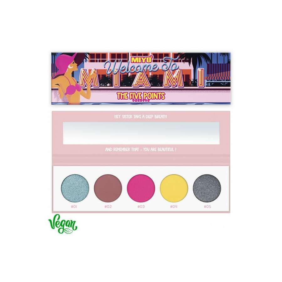 PALETA DE SOMBRAS FIVE POINTS 17 WELCOME TO MIAMI - MIYO
