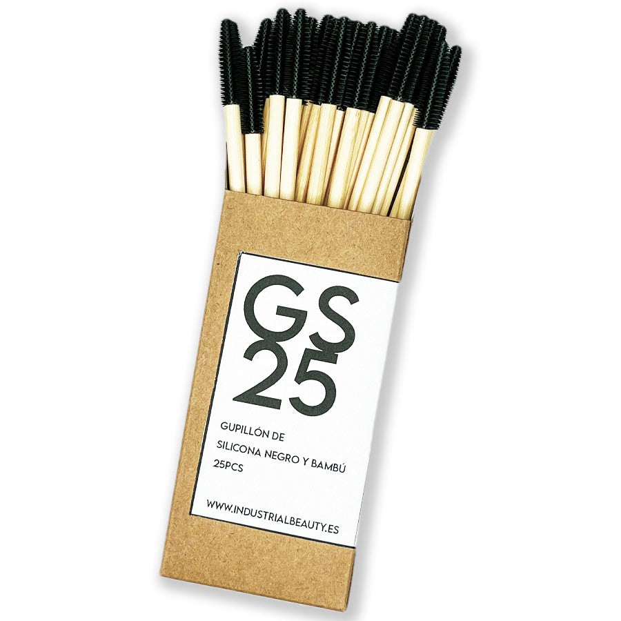 GS25: Gupillón de silicona negro de bambú 25pcs - Industrial Beauty