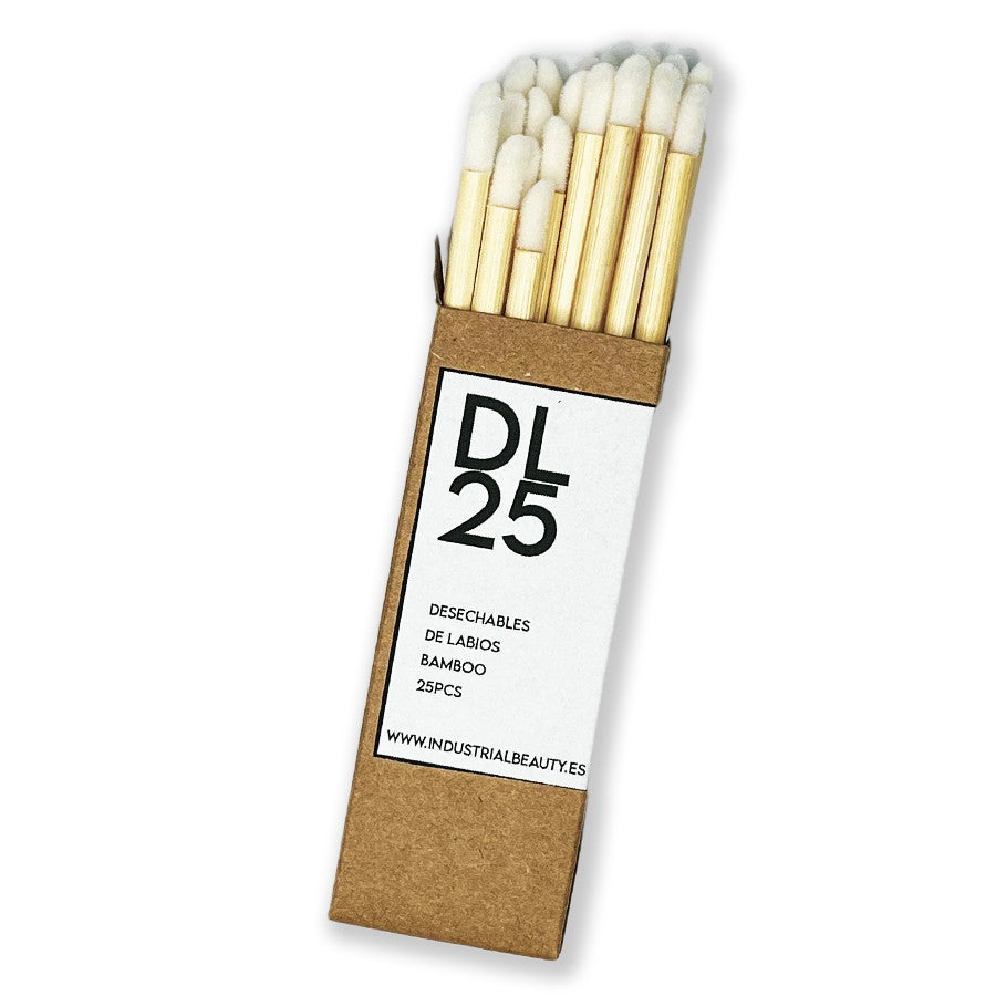 DL25: Desechables de labios de bambú 25pcs - Industrial Beauty