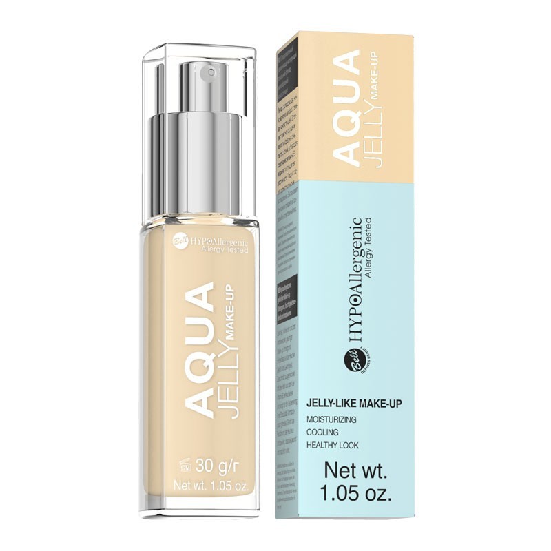 HYPO Base de maquillaje hidratante y matificante hipoalergénica Aqua Jelly - 02 Sandbeige - Bell HYPO