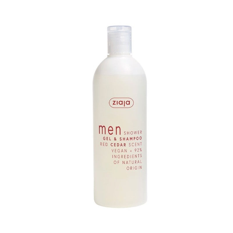 MEN Gel de ducha y Champú Red Cedar 400 ml - ZIAJA