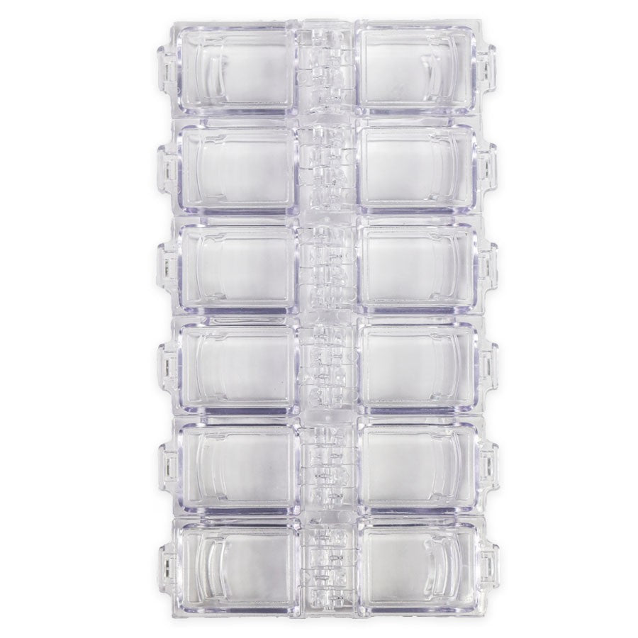 PT12: Paleta Vacía Transparente 12 Huecos - Industrial Beauty