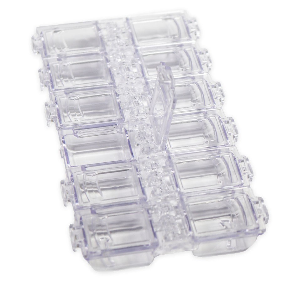 PT12: Paleta Vacía Transparente 12 Huecos - Industrial Beauty