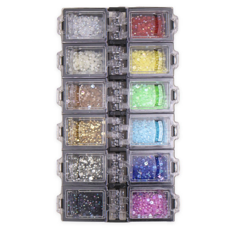 IB GLITTER - PALETA PERLAS MULTICOLOR 12 TONOS