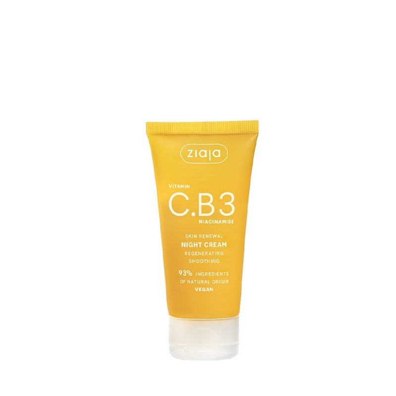 VITAMINA C.B3 NIACINAMIDA Crema facial de noche regeneradora 50 ml - Ziaja