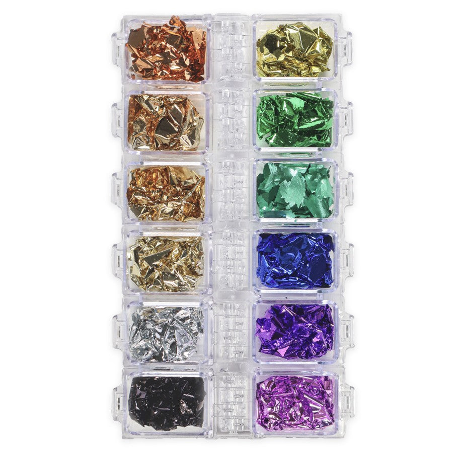 IB GLITTER - PALETA FLAKES MULTICOLOR 12 TONOS