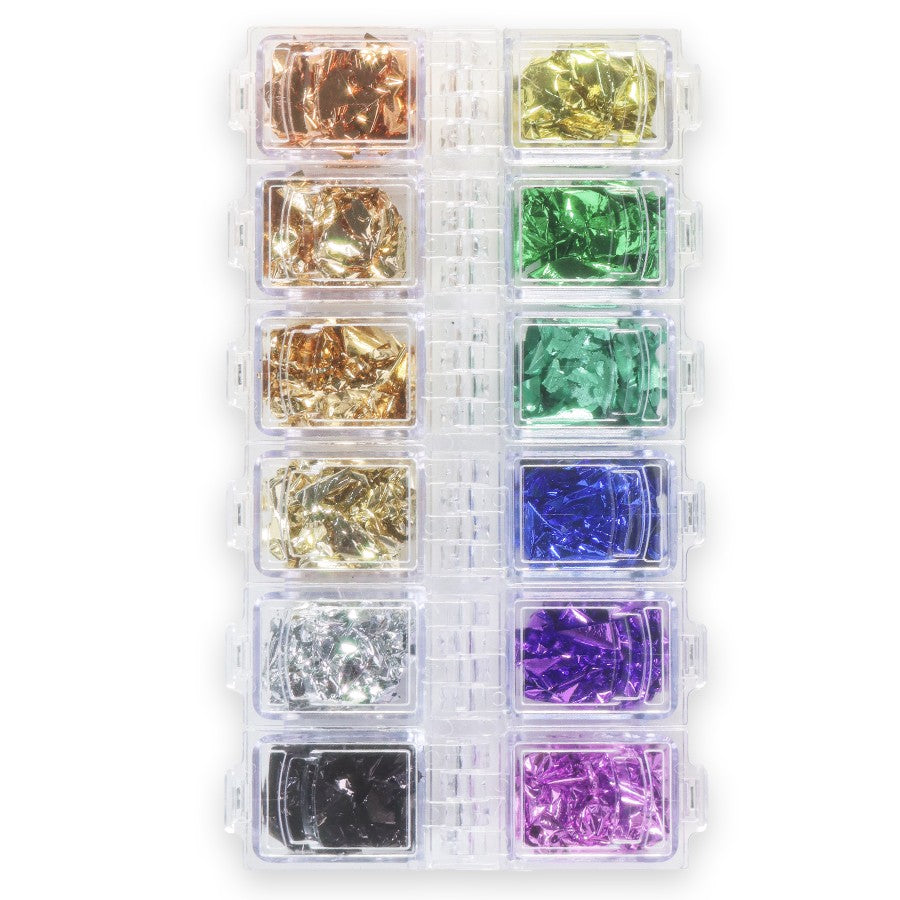IB GLITTER - PALETA FLAKES MULTICOLOR 12 TONOS