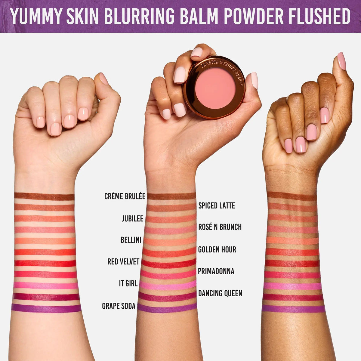 YUMMY SKIN BLURRING BALM POWDER FLUSHED  Grape Soda - DANESSA MYRICKS BEAUTY