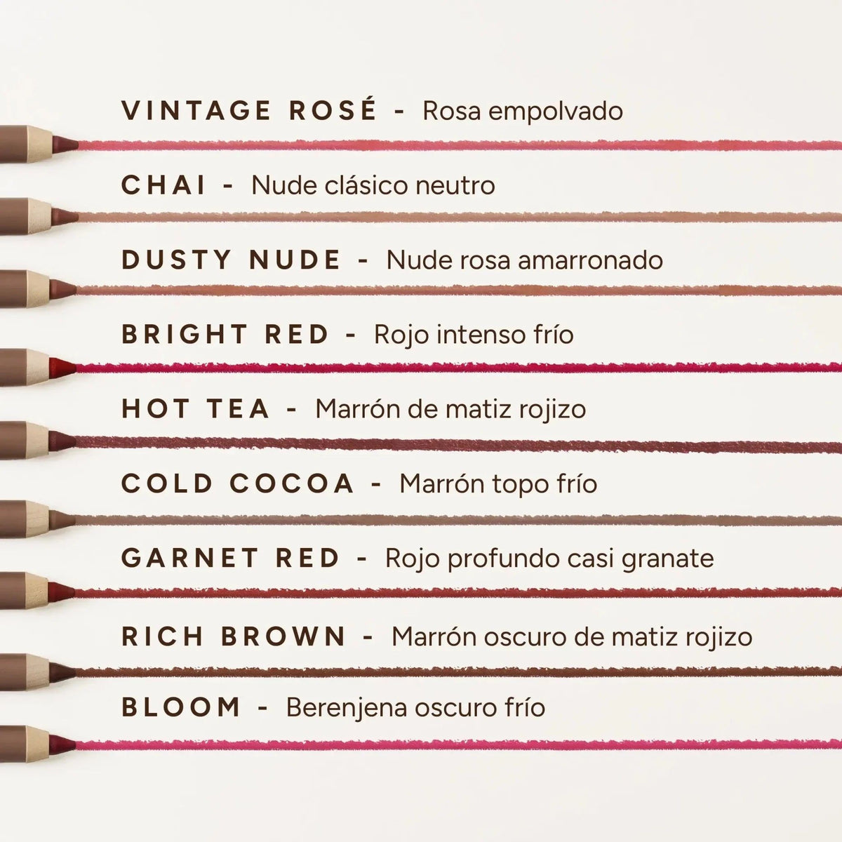 Lápiz de labios Perfilado Sedoso - Chai - SAIGU