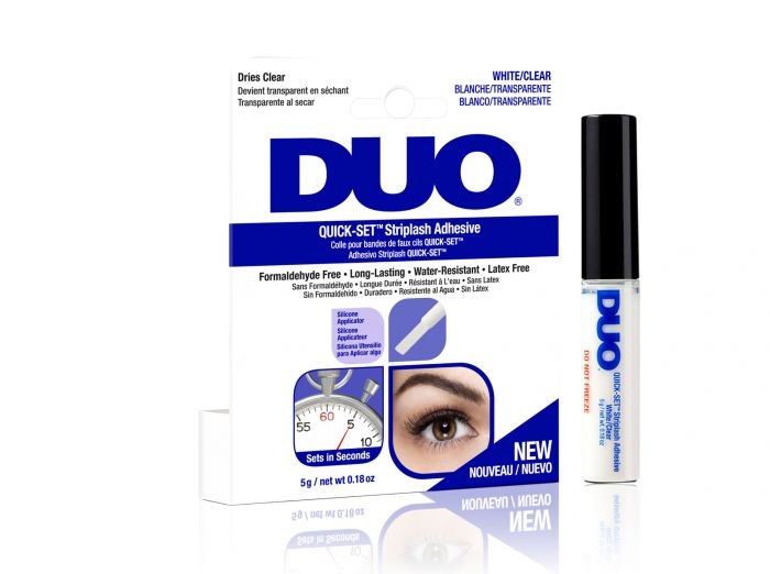 Pegamento de pestañas DUO Quick Set sin latex transparente 5gr - DUO ADHESIVE