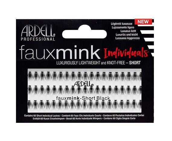 Faux Mink Black Short - Pestañas en grupo sin nudo - Ardell