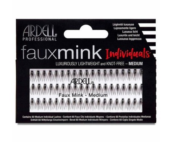 Faux Mink Black Medium - Pestañas en grupo sin nudo - Ardell