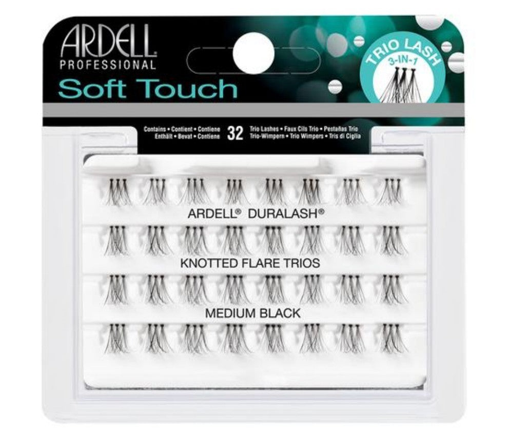 Soft Touch Black Medium - Pestañas en trio con nudo - Ardell